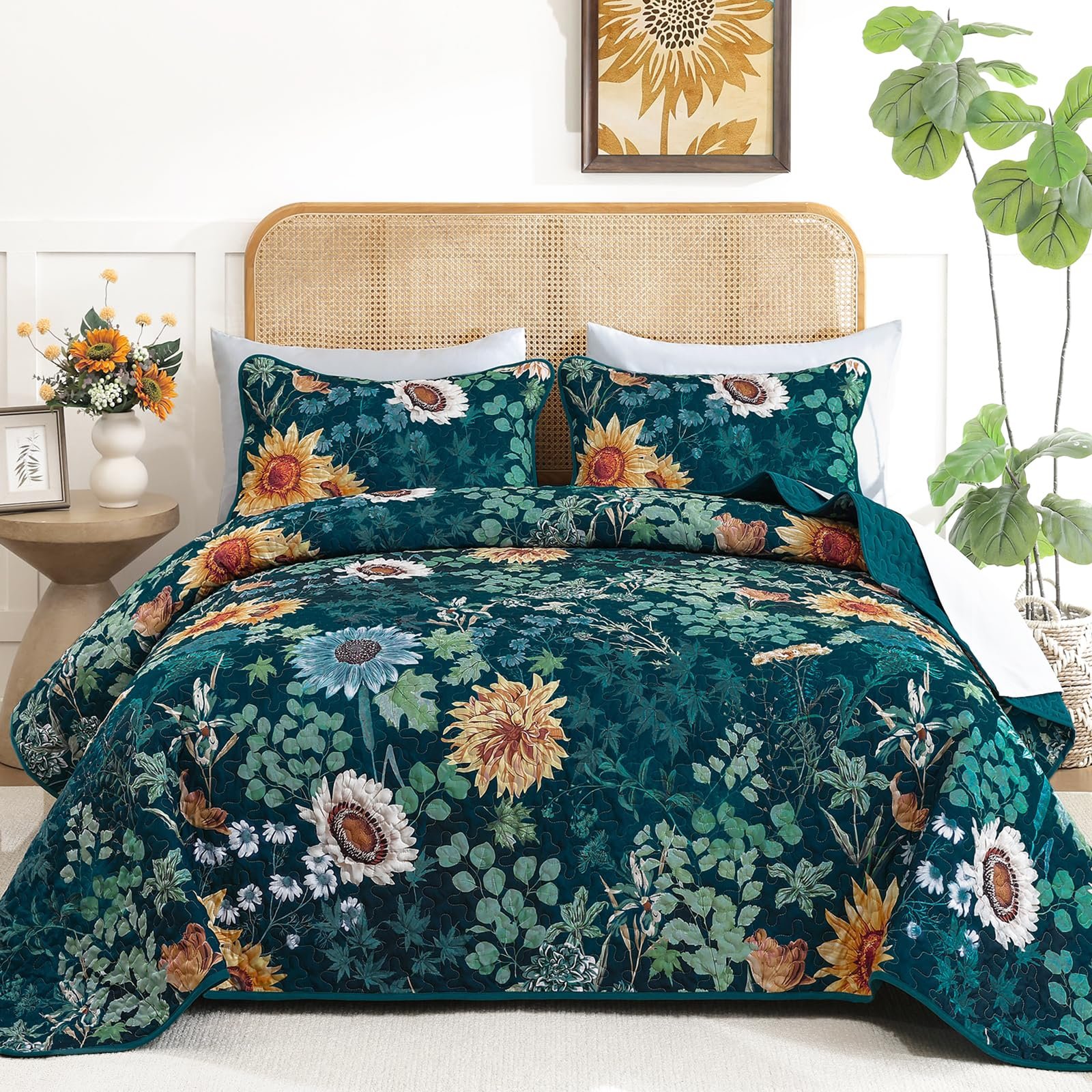 FlashBin Sunflower Quilt Set XR10AC082032K3U-J