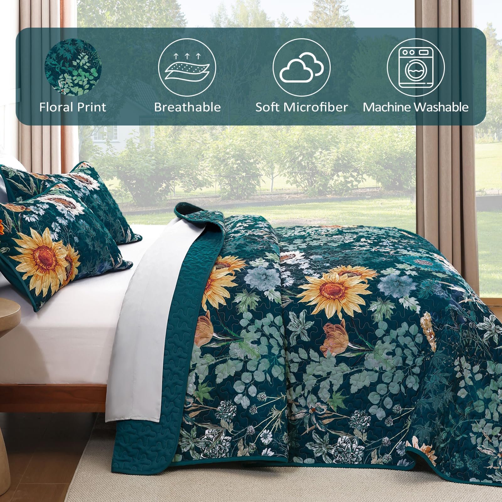 FlashBin Sunflower Quilt Set XR10AC082032K3U-J - Image 6