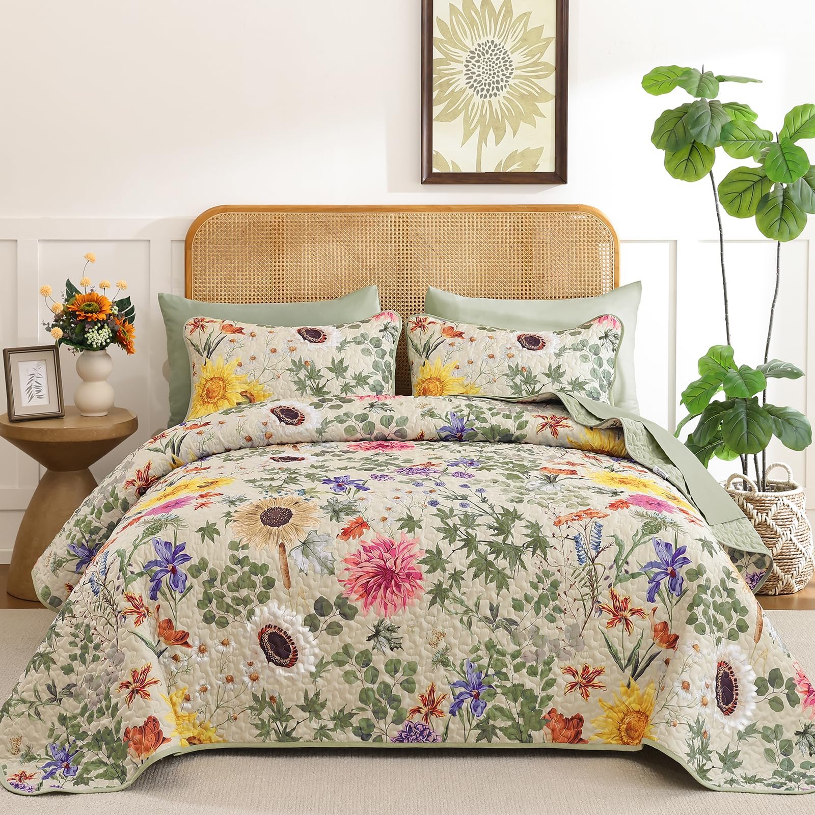 FlashBin Sunflower Quilt Set XR10AC082033K3U-J